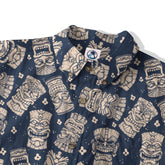 Tribal Tiki Hawaiian Shirt, Tiki Flowers Aloha Hawaii Shirt
